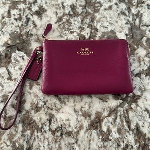 Burgundy Coach wristlet